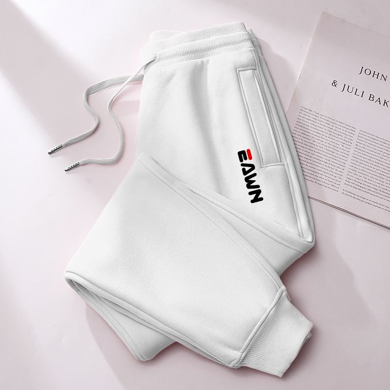 

Самые продаваемые спортивные штаны из чистого хлопка в стиле Ins, женские белые тонкие свободные повседневные штаны на весну/лето, женские зимние бархатные спортивные штаны, штаны-джоггеры Vertical E Xiaole-White 3XL