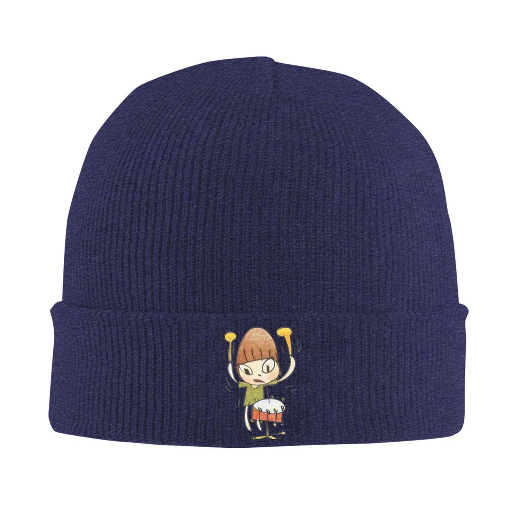 Yoshitomo Nara Beanie Hats  Bonnet Hats Men Women Cute Kpop Skullies Beanies Spring Design Warm Caps