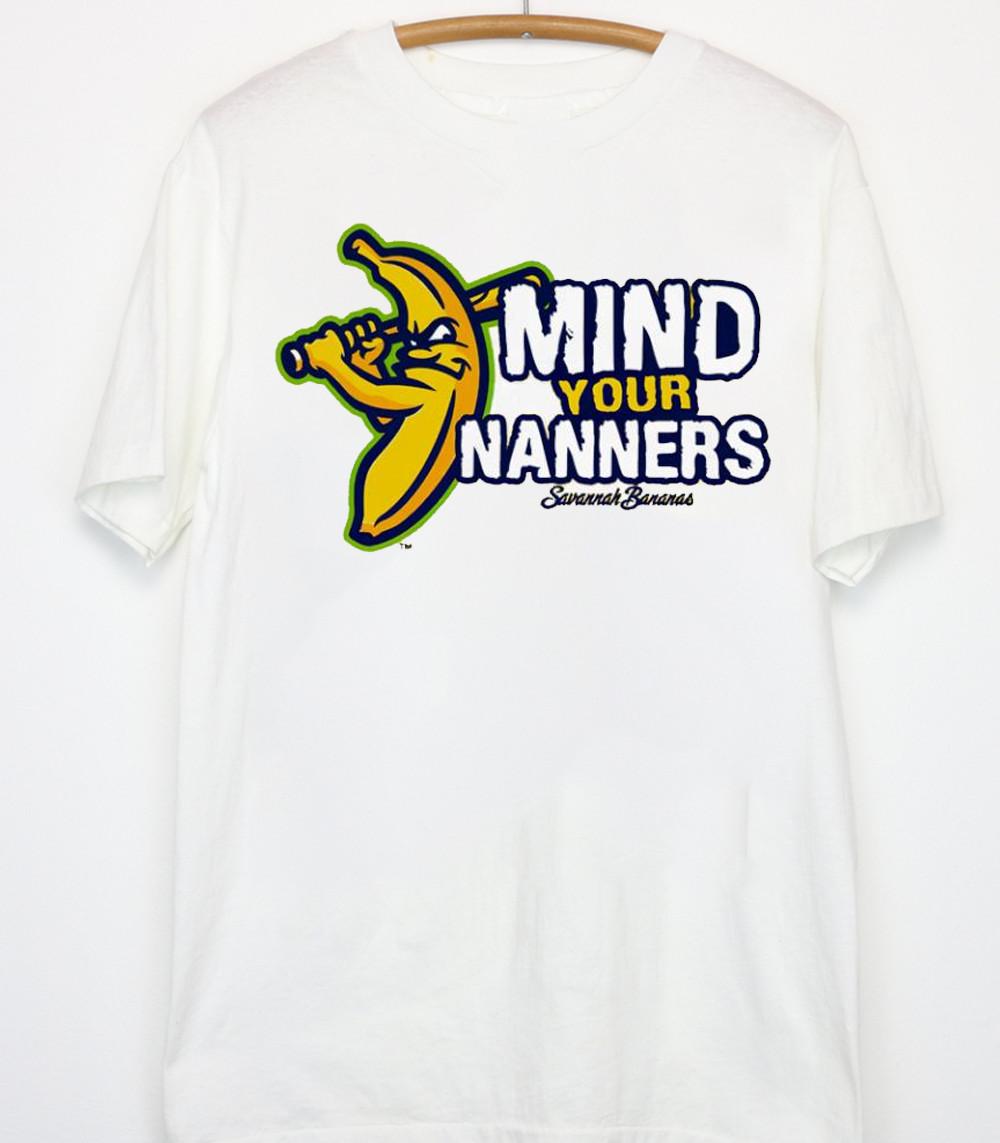 

NEW HOT Savannah Bananas WHITE T-Shirt Mens Womens Tees Top short sleeve All sizes Unisex JJ4313 S