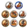 Cute Baby Monkey Challenge Coin Metal Monkey Holding Plush Toy Pocket Token 3D