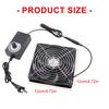 120mm Drehzahlregelbarer Gehäuselüfter 220V 240V Lüfter 2750RPM und Schutzgitter für PC- und Elektronikkühlung