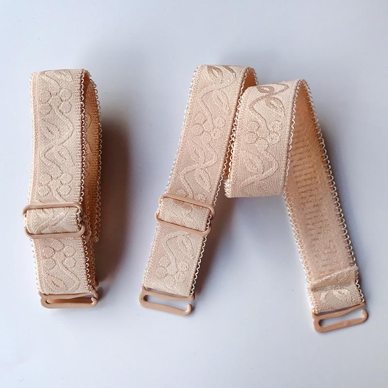 1 Pair 1.8cm Width Women Slip Resistant Bra Straps Women Double Shoulder Elastic Length 30cm Lady Bra Strap Accessories