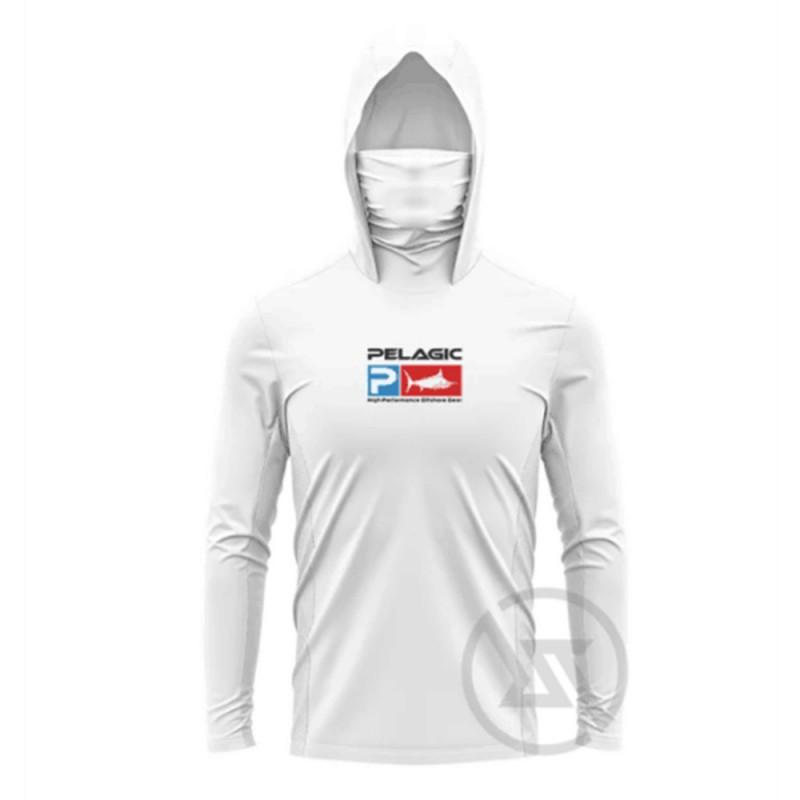 Herren Schnelltrocknend Atmungsaktiv UV-Schutz Angeln Mit Kapuze Langarm Rash Guard Sommer Wassersport