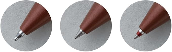 Rhodia Pen Maroon Ballpoint Pen with Two Colors and and Mechanical Aluminum Body with Hairline Rotary Includes RHODIA 11 Block Rhodia Multi-Function