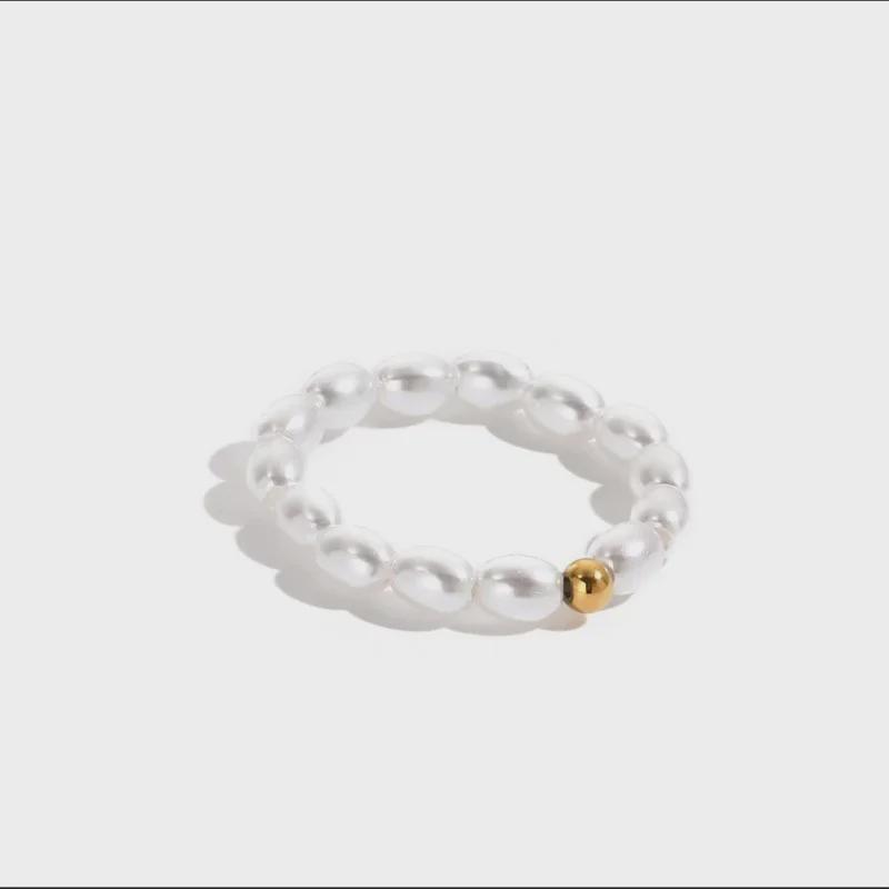 St. Delan Simple Korean Style Oval Pearl Ring
