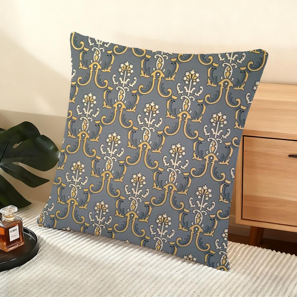 European retro Cushion Cover Soft Short Plush Pillow Cover Smooth Cozy Texture Aesthetic Cushion Case Home Decor