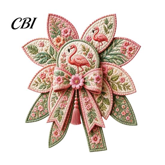 Easy Crafting Kit with Tutorial DIY Quilted Hanger for Door Wall, Wreath Patchwork Bow Sewing Hummingbird Cardinals Fabric Art Kit, Craft Adults