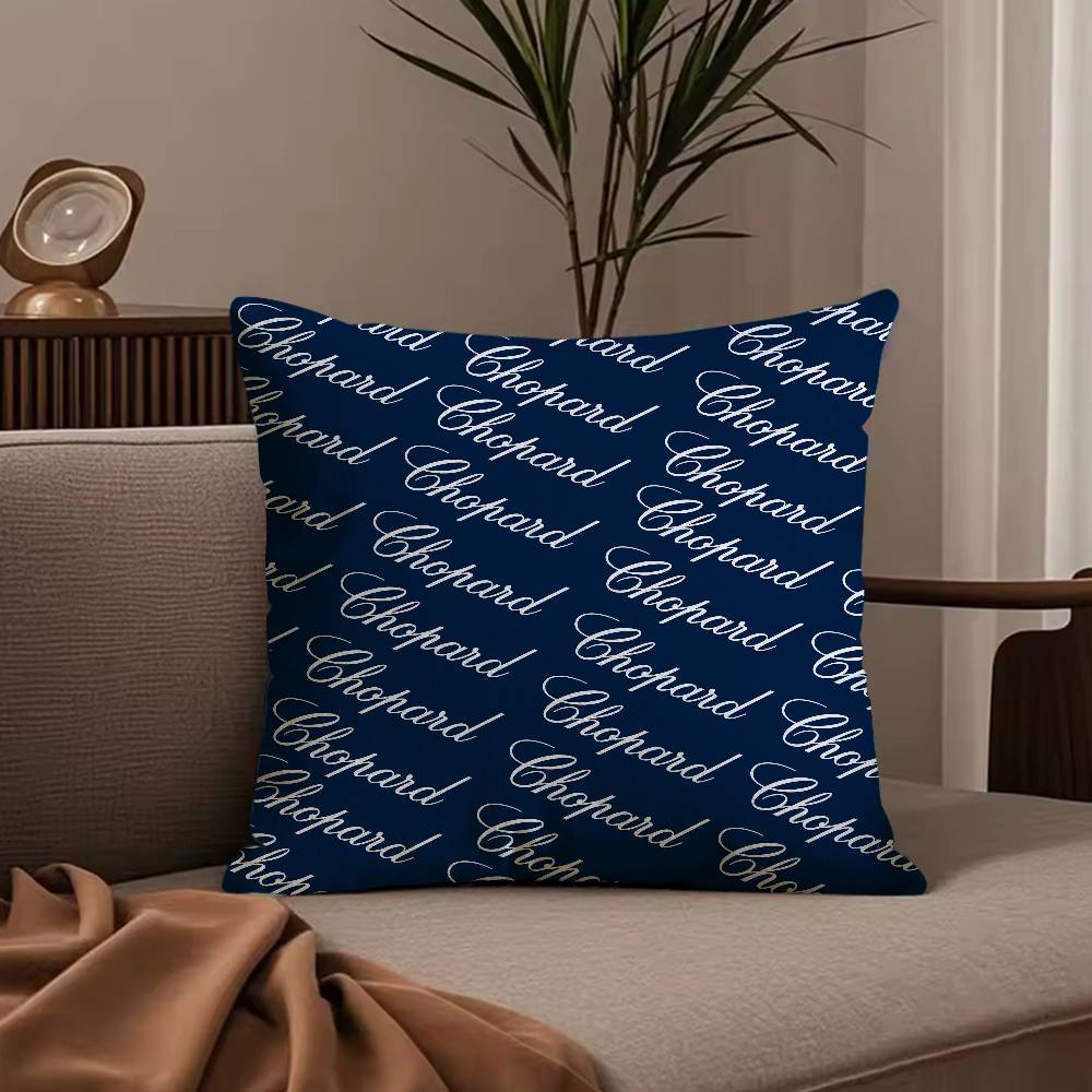 Brand C-Chopard Jewelry Pillow Case Anti-dustmite Pillowcase Invisible zipper silky short plush Sofa cushion cover