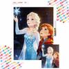 Frozen Elsa Anna Diamond Painting Full Diamond Art Craft Ornaments Handmade Living Room Decoration Background