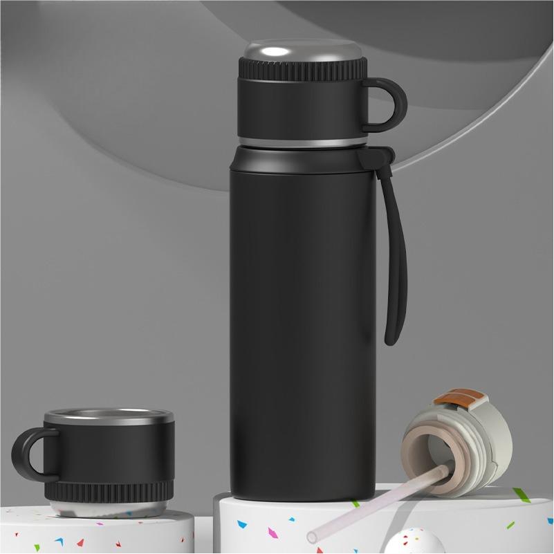 High value gift water cup 316 stainless steel portable thermos cup women's large-capacity office tea separation cup