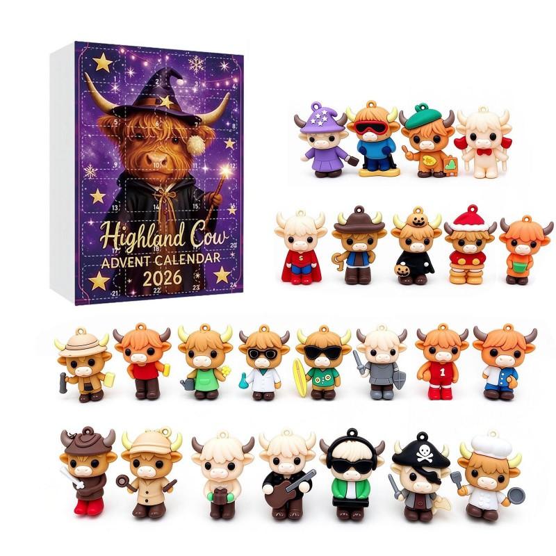 2026 Animal Christmas Advent Calendar Acrylic Blind Box Toy Adults Collectible Holiday Countdown Gift