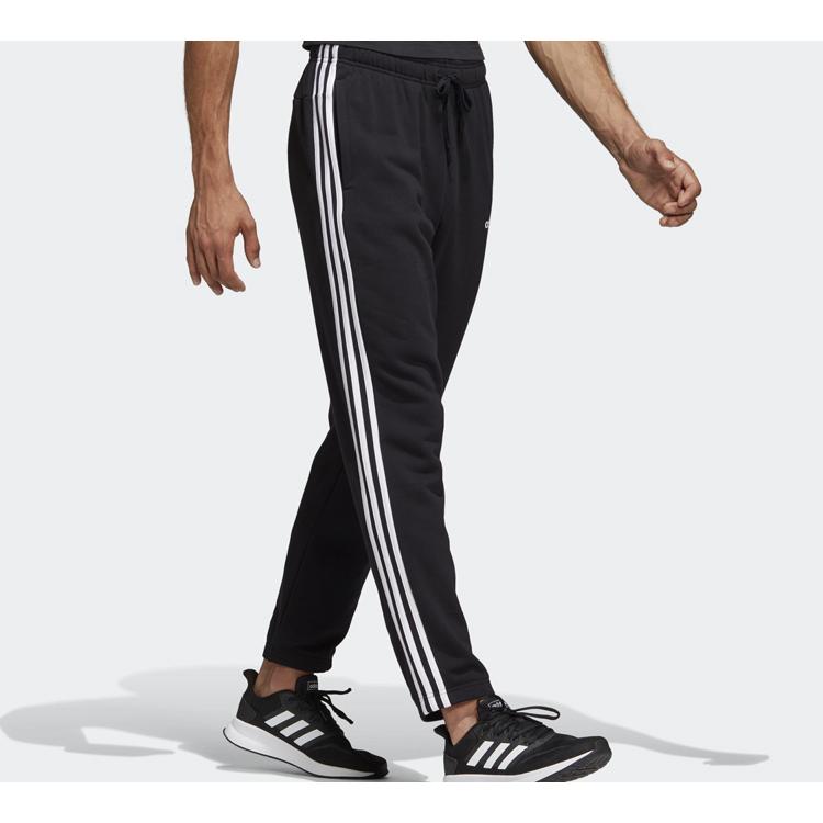 Adidas ESSENTIALS 3 Stripes Knitted Sweatpants Men's Black DQ3078