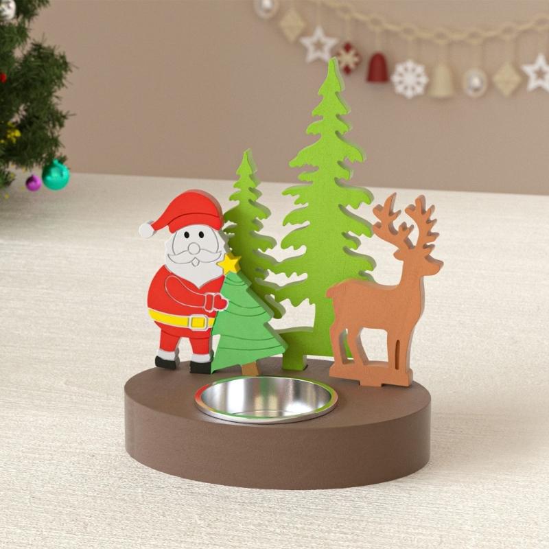 Silicone Figurine Mold Christmas Theme Crafting Moulds Silicone Texture Suitable for Party Decorating Projects and Home