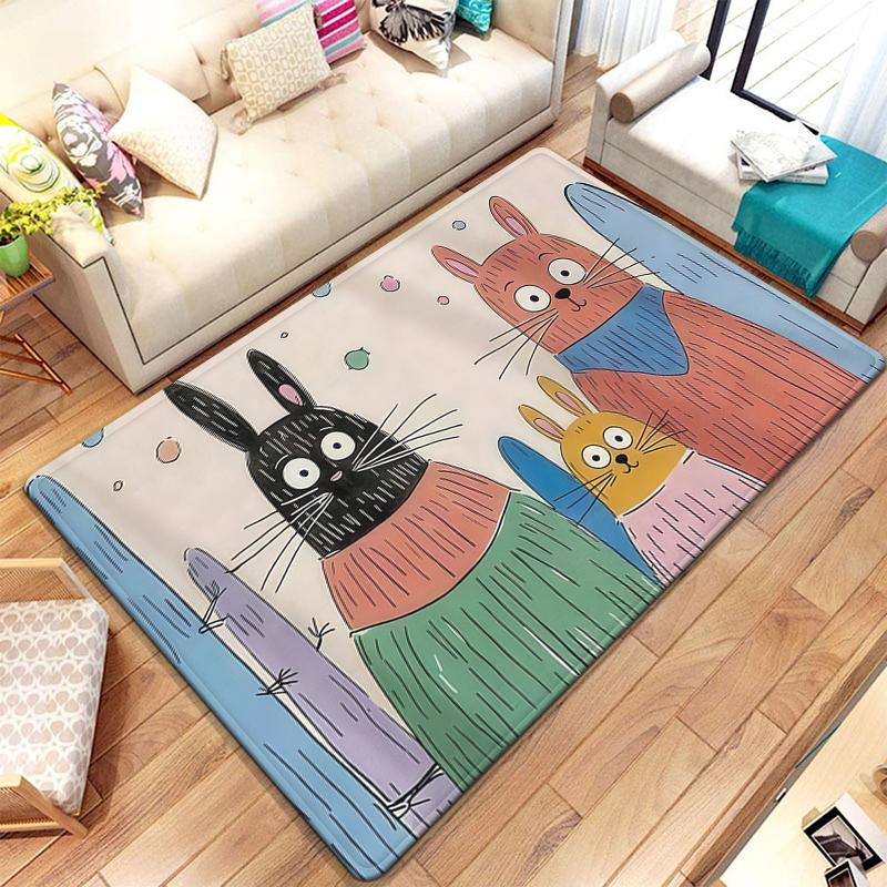 Cartoon Carpet Anime Rug Living Room Bedroom Large Carpet Bathroom Floor Mat Kitchen Door Mat Children's Room Home Decoration