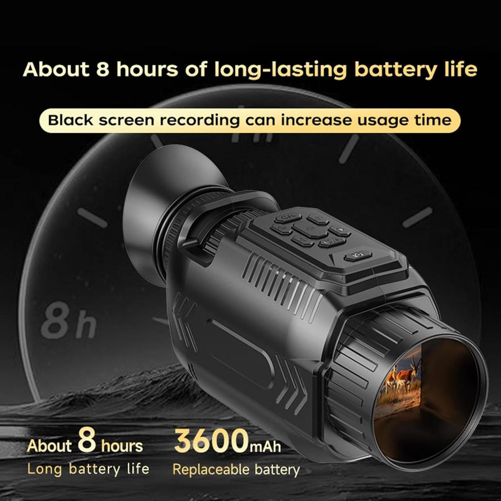 Thermal Imaging Monocular Digital Infrared Telescope, 64MP 28X Zoom, Captures Ultra Clear Videos In 4K and High Resolution with TOMSSHINE Macro