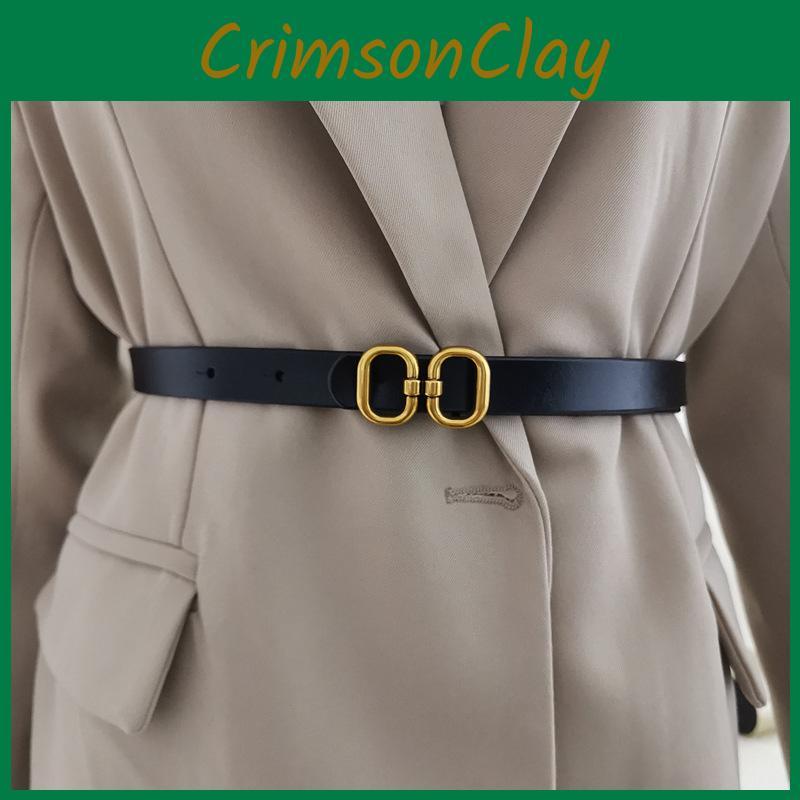 Women Leather Waist Belt Accessories With Alloy Buckle For Dresses And Outerwear