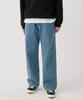TRILLION Biostone Washed Wide Denim Pants (Light Blue)