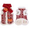Warm Christmas Pet Vest Scarf Small Dog Cat Winter Outfit