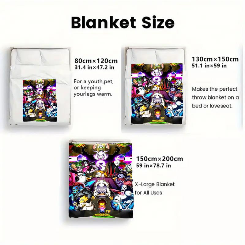 Undertale 2D Flat Pattern Flannel Blanket High quality All Seasons Warmth and Comfort Perfect for Christmas Gifts.NMT0928254