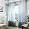 Tende Semi Trasparenti Color Sfumato Miscela di Lino Filtro Luce 40%-70% Oscurante Protezione UV Occhielli in Alto Tende per Finestre