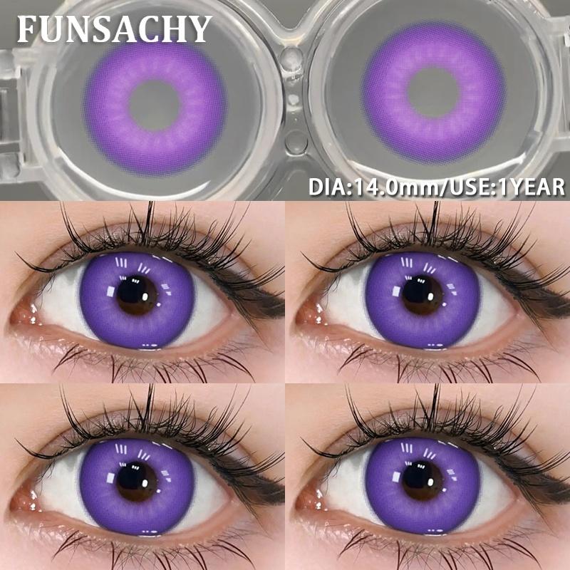 FUNSACHY 1 Pair FROYA Colored Contact Lenses Anime Cosplay 14.0mm Softlens Halloween Makeup Party Eye Contacts Yearly Cosmetics