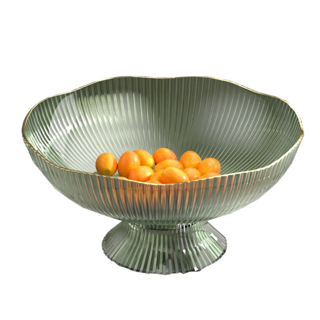 Plastic Footed Fruit Plate with Draining Hole Detachable Base Household Living Room Coffee Table Fruit Candy Snack
