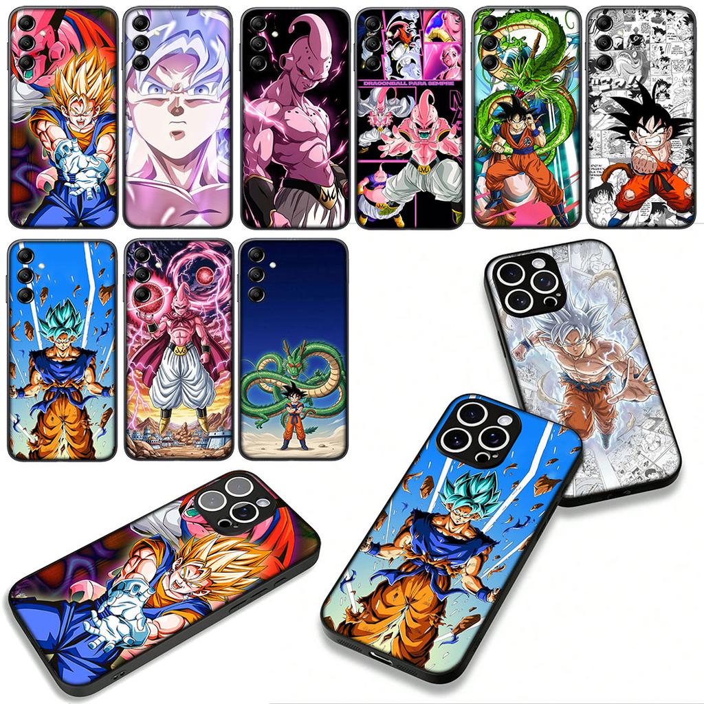 for Samsung Galaxy A25 A37 A57 A12 A14 A50 A51 A70 A71 A72 A21S A04 M15 Note 20 9 8 10 Case Super Dragon Gokus Majin Buu Ball