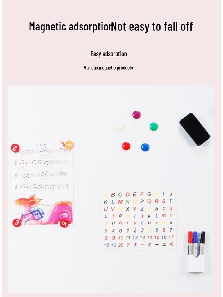 Double-Sided Magnetic Whiteboard/Blackboard for Kids – Compact, Erasable, and Perfect for Home Teaching and Doodling.