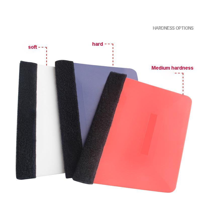 Trapezoid Card Squeegee Car Window Tint Vinyl Wrapping Squeegee Plastic Card Scraper with Different Hardness PPF Film Tools