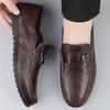 Fashion Men's Luxury Genuine Leather Loafers High Quality Slip-On Flats for Men Lightweight Classic Walking Shoes Business Casual Shoes
