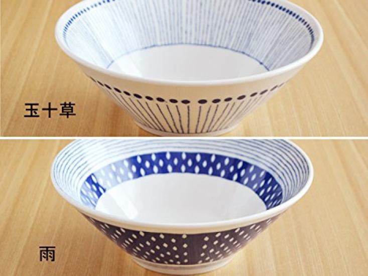 Tableware East Large Trapezoid Bowl, Tamajukusa, Aosou, 20.5cm