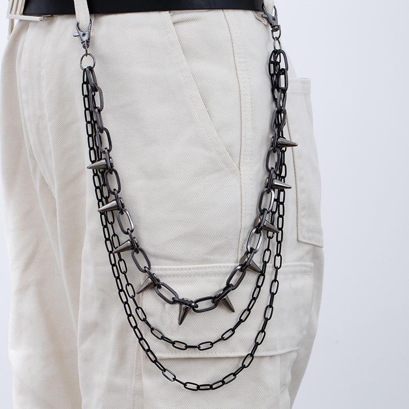 Übertriebene und scharf gemusterte Jeans-Kette, Retro und Coole Rock- und Hip-Hop-Stil Taillenkette
