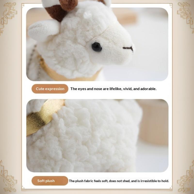 1Pcs Pp Cotton Little Sheep Plush Keychain Soft Comfortable Cartoon Animal Stuffed Doll Collection Cartoon Sheep Plush Keyring