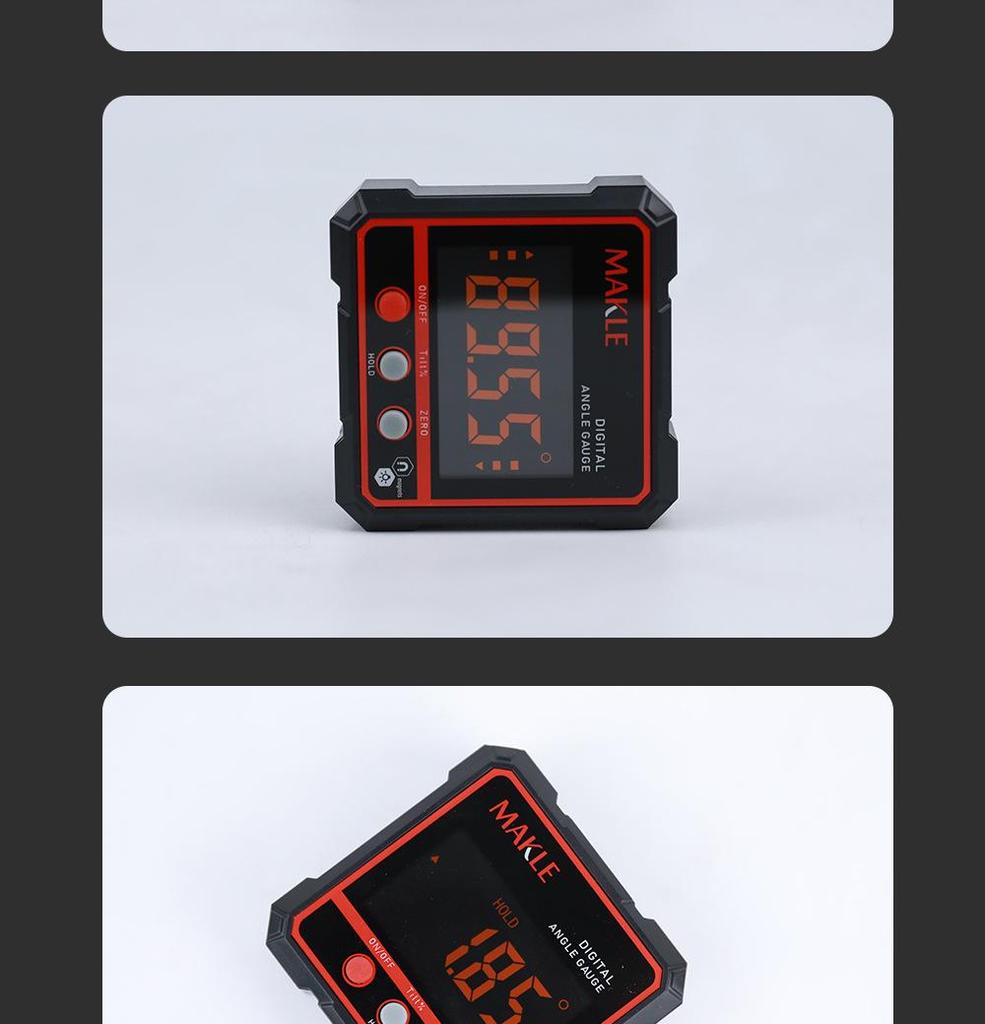 High-Precision Digital Inclinometer with Strong Magnetic Base and Angle Measurement