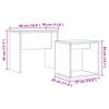 Nesting Tables Set 2 pcs Rustic Wood Look Particleboard