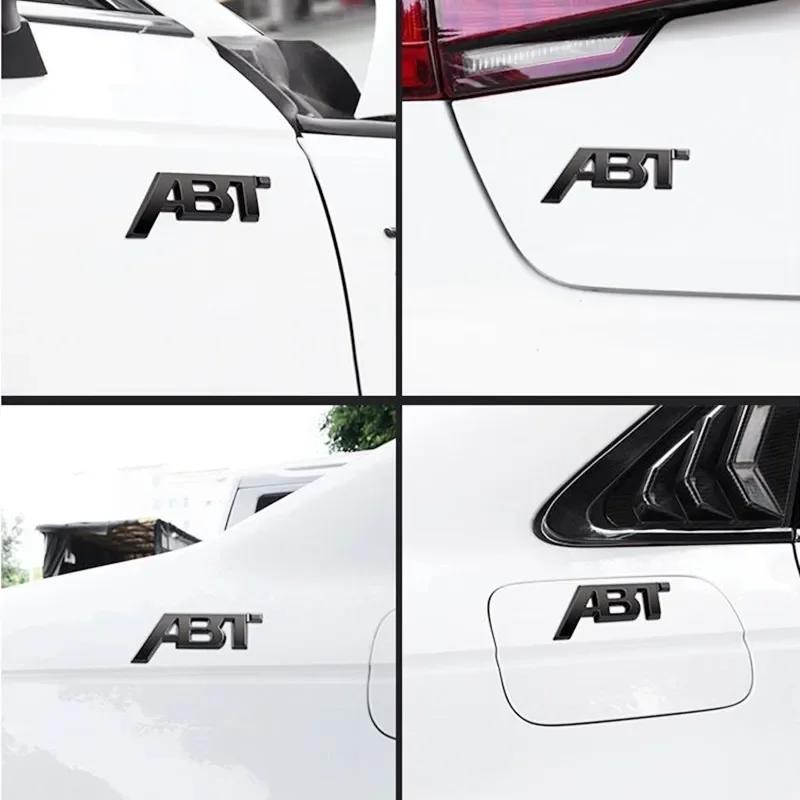 3D Metal ABT Logo Front Grill Side Fender Badge Rear Trunk Boat Emblem Car Sticker For VW A3 A4 A5 A6 A7 A8 Q3 Q7 Q7 TT RS