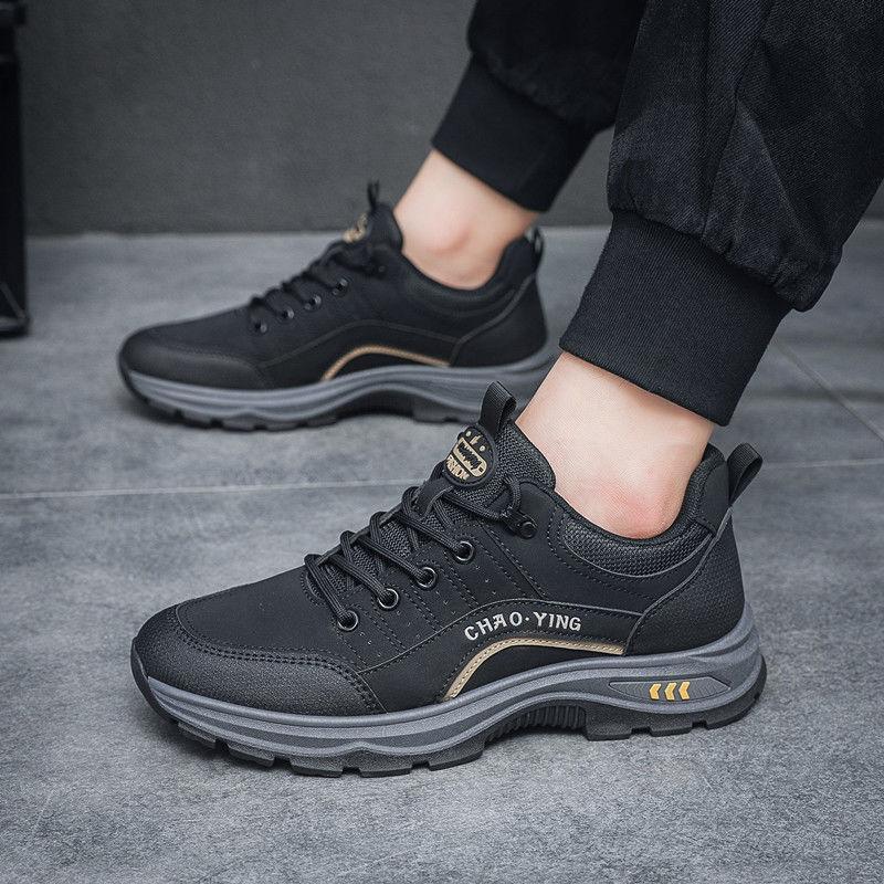 Men's shoes spring new platform comfortable outdoor hiking shoes Korean version trend lightweight breathable sports shoes