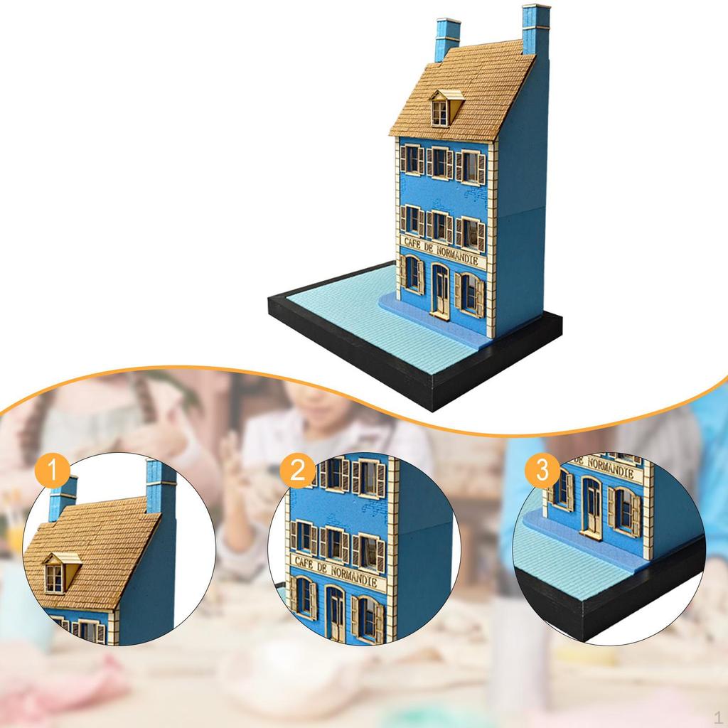 1/35 HO House Building Railway Layout Model DIY Assemble Assembled Diorama Scenery for