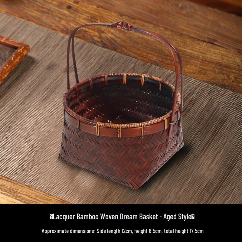 Handmade Lacquer Bamboo Fruit Basket