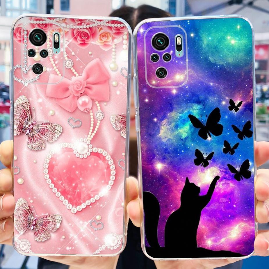 For Xiaomi Redmi Note 10 Case Note 10S Cute Cartoon Painted Cover Soft Silicone Case For Redmi Note 10 Pro Max Note10 10S Fundas