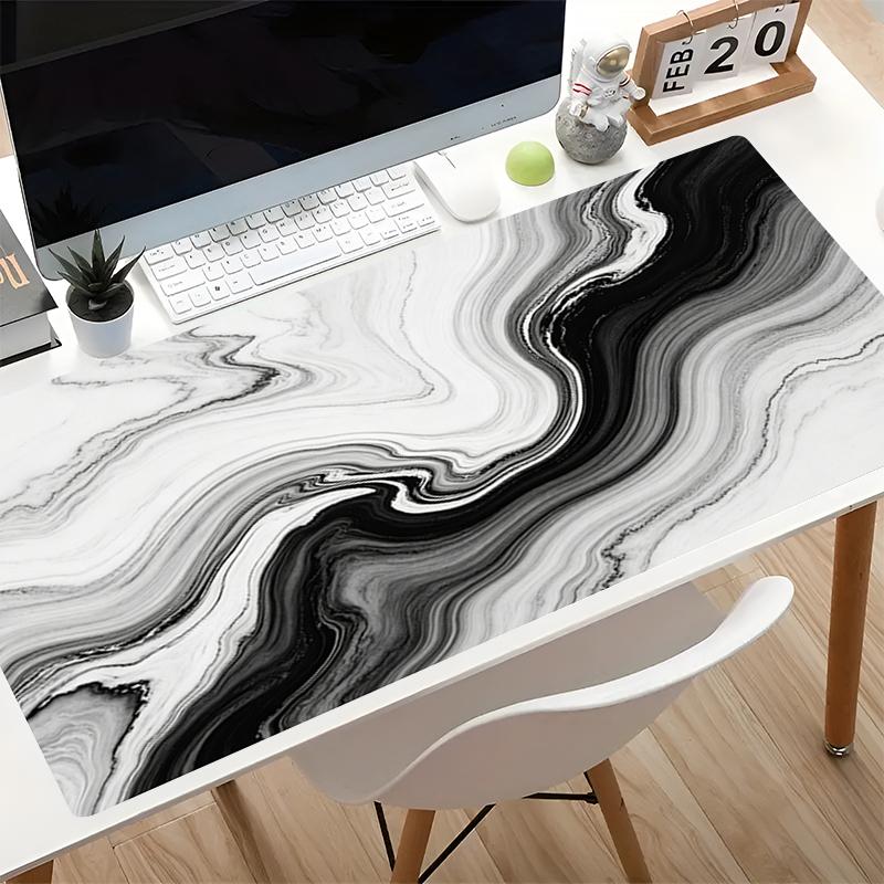 Popular Mouse Pad Large Gaming Accessories Hd Print Grey Marble Computer Desk Mat Gamer Keyboard Pad Artistic Fluid Mouse Mat