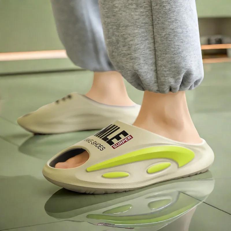 Men Sneakers Platafiorma Flat Sandals For Men Ehite Summer Slippers Shock Absorption Mens Luxury Shoes No-Leather Casual Tennis