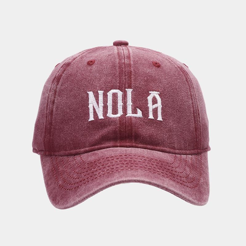 Four Seasons Can Wear Hats NOLA Letter Embroidered Baseball Cap Men's and Women's Casual Versatile Cap Sun Hat Tide