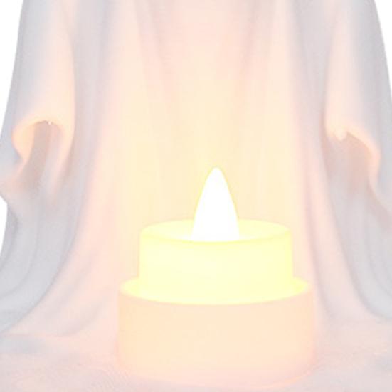Ghost Candle Holder with LED Candle Spooky Ghost Candle Holder Flameless Candle