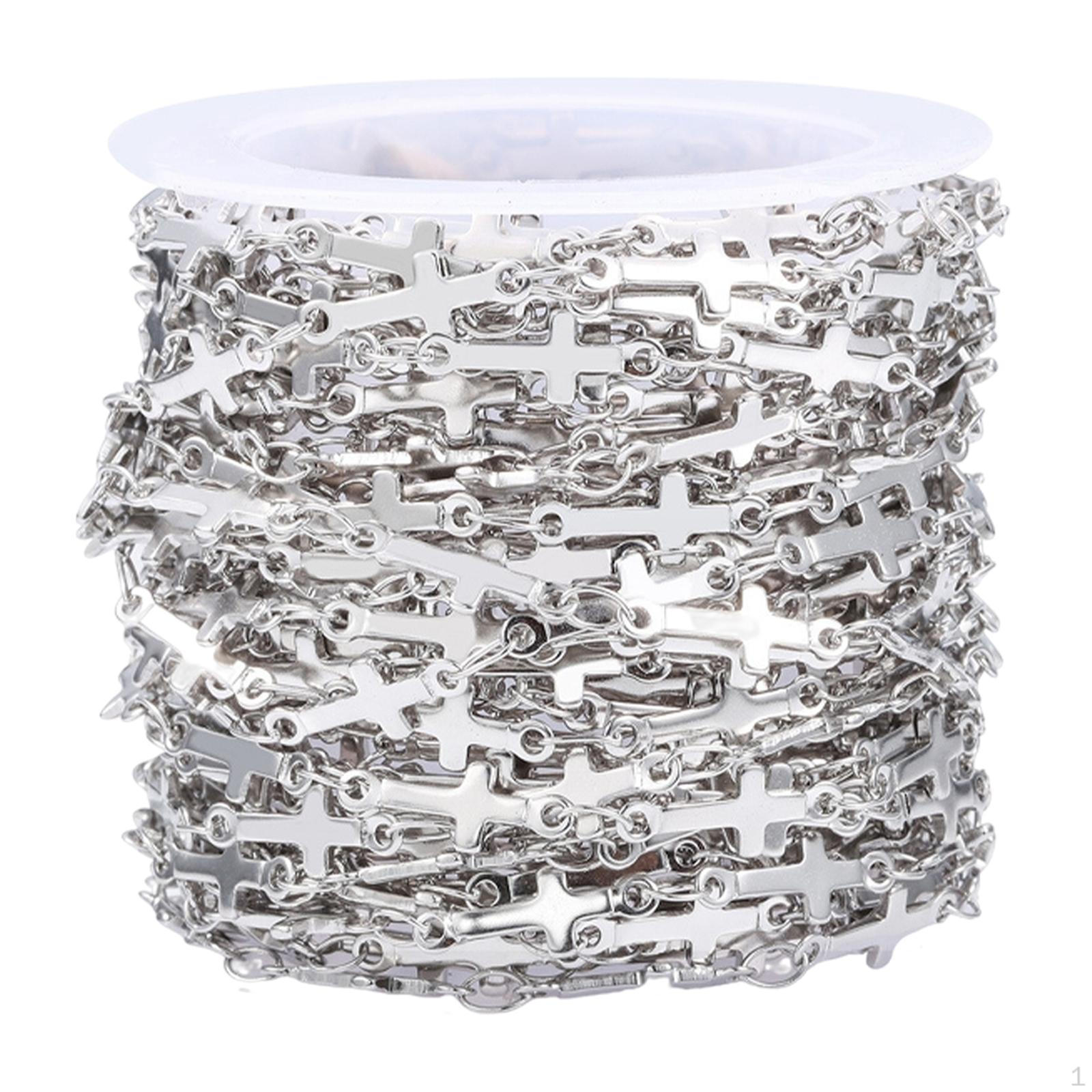 

Jewelry Making Chains, Findings, 5M Elegant Cross Necklace, Link Chain for Bag Decoration,