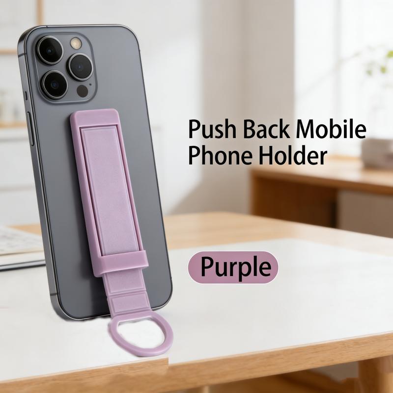 Phone Holder Finger Handle Strap Push Pull Grip Bracket Wrist Band Holder Kickstand Finger Ring Strap