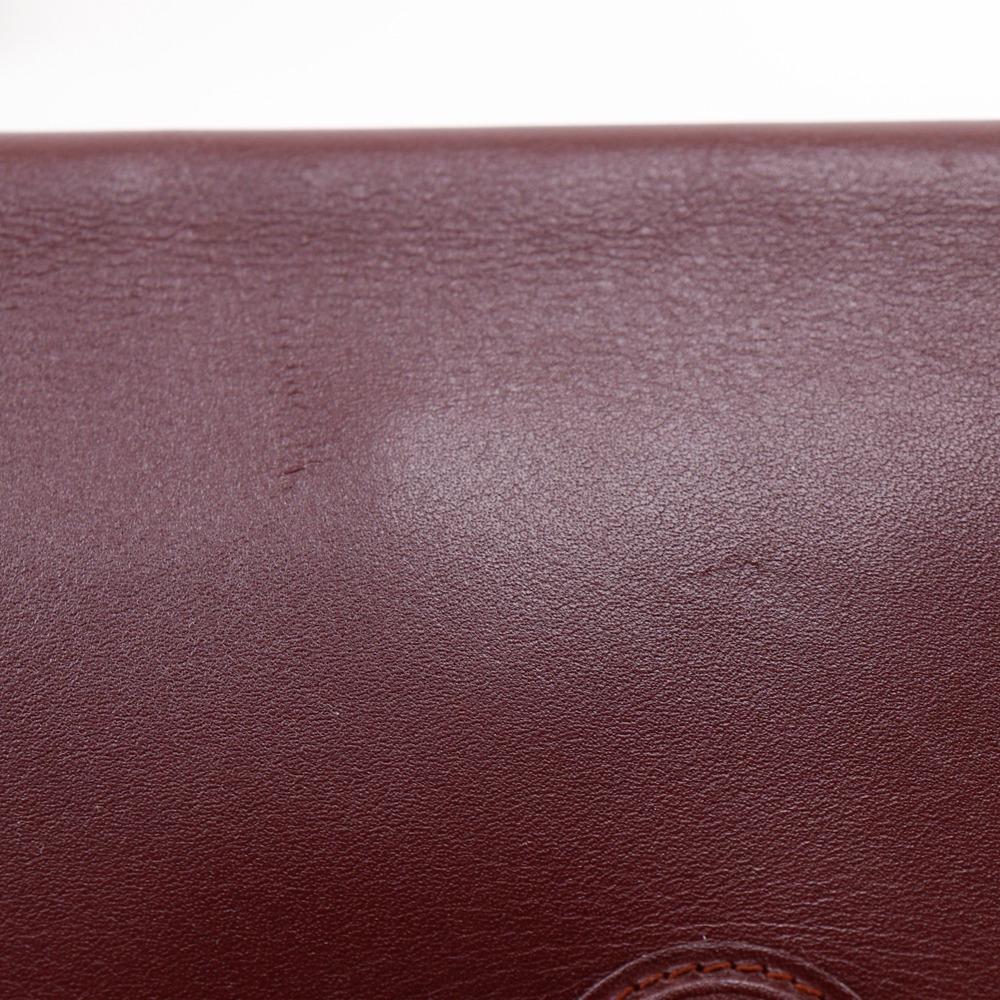 CARTIER Must Line Clutch bag Bordeaux Calfskin Women Used