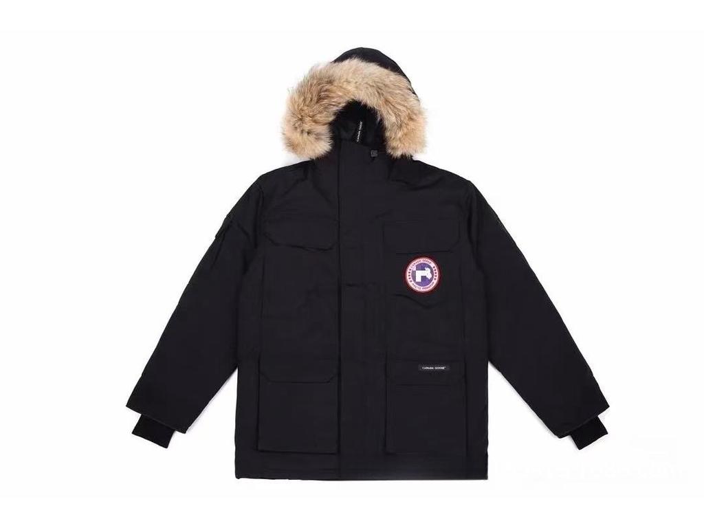 Unisex Expedition Down Jacket Model 08 with Wolf Fur Hood