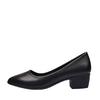 Comfortable standing for a long time without tiring feet etiquette work shoes women's black professional hotel work shoes interview thick heel leath