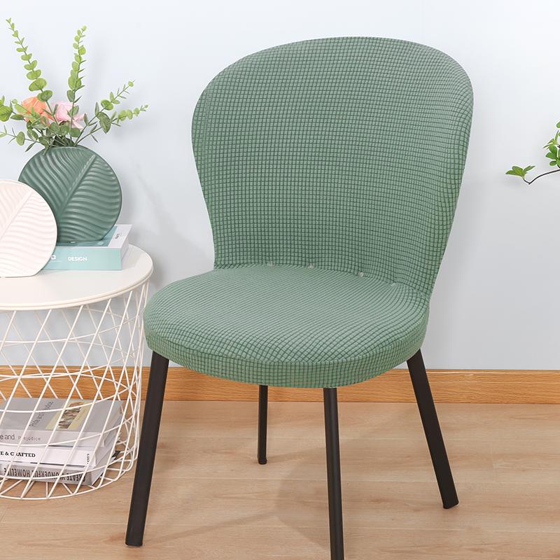 Semi-circular Arc Type Chair Cover Elastic Small Stool Slipcovers Single Low Back Dining Chairs Covers Seat Cover Home Decor